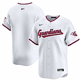 Men's Cleveland Guardians Blank White Home Limited Stitched Jersey Dzhi,baseball caps,new era cap wholesale,wholesale hats